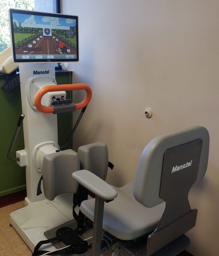 Trunk Stability Rehabilitation Robot Trainer for patient with weak trunk muscles and standing up difficulties.